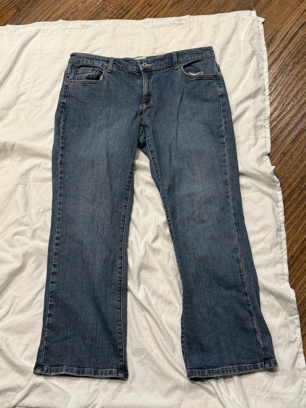 Classic Women's Dark Blue Bootcut Jeans